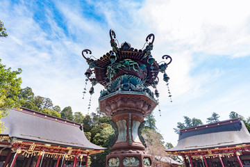 塩釜神社志波彦神社別宮拝殿と左右宮拝殿と銅鐵合製燈籠