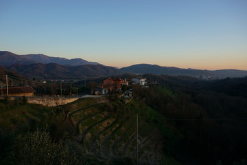 Fototapeta na wymiar Landschaft bei Nimis in Friaul Italien 
