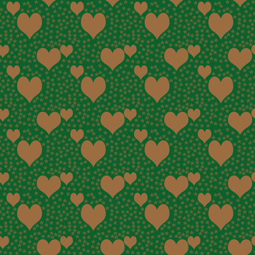 Green and Zinnwaldite seamless pattern hearts valentine's day template background. can be used as wrapping paper, background, fabric print, web page backdrop, wallpaper