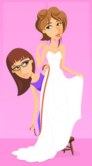 bride and dress maker