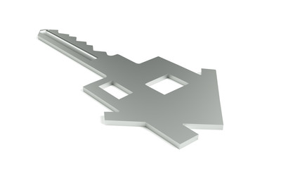 3d rendering of a house key