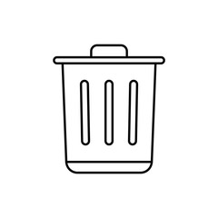 delete, bin, rubbish vector icon. Outline vector icon