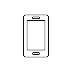 smartphone, mobile, phone, cell vector icon. Outline vector icon