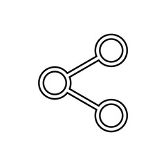 network, social, sign, connection vector icon. Outline vector icon