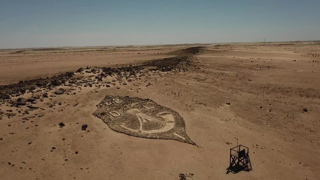 4K aerial drone video of Regimental Badges National Monument, made by soldiers of Second Durban Light Infantry and Transvaal Scottish Regiment during WW1 in German South-West Africa, presently Namibia