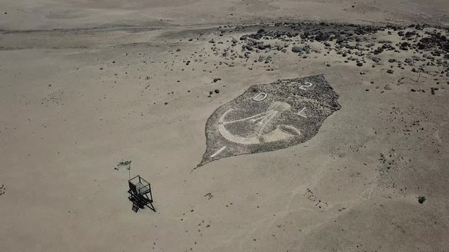 4K aerial drone video of Regimental Badges National Monument, made by soldiers of Second Durban Light Infantry and Transvaal Scottish Regiment during WW1 in German South-West Africa, presently Namibia