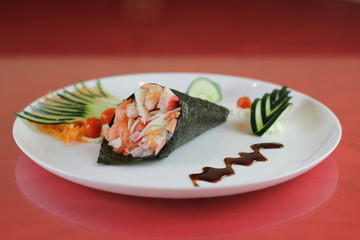Temaki Kani  Camarão Salmão