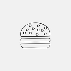 burger icon vector illustration sign