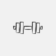 dumbbell icon vector illustration sign