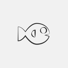 Obraz premium fish icon vector illustration sign