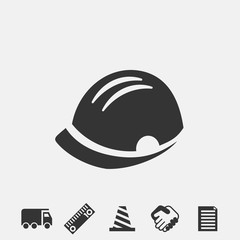 hard hat icon vector illustration sign