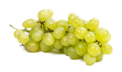 Some White Grapes isolated on white (selective focus)