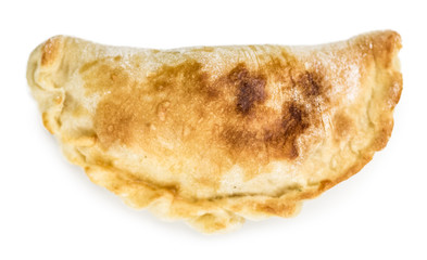 Portion of Empanadas isolated on white background (selective focus)