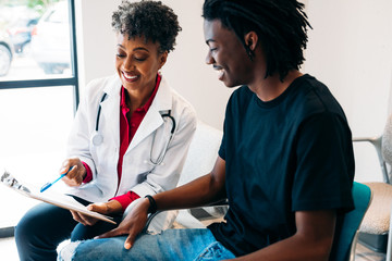 Doctor consulting medical patient