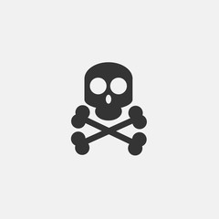 danger skeleton icon vector illustration sign