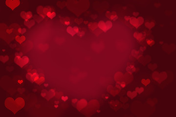 Valentines day background with hearts