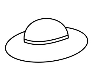 麦わら帽子ライン(線画)