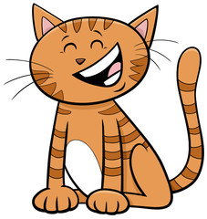 funny comic cat or kitten cartoon animal character