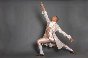 Black Male Ballet Dancer in 16th Century Outfit
