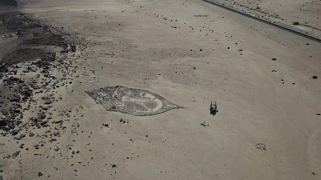 4K aerial drone video of Regimental Badges National Monument, made by soldiers of Second Durban Light Infantry and Transvaal Scottish Regiment during WW1 in German South-West Africa, presently Namibia