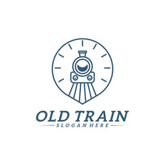 Classic train logo concept, Locomotive logo design vector template, Creative design, icon symbol