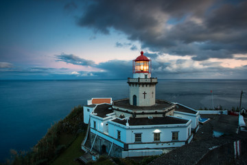 Fototapeta na wymiar The Arnel's lighthouse at dusk