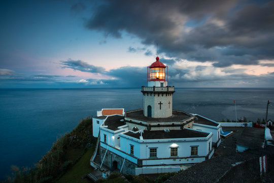 The Arnel's lighthouse at dusk