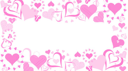 Valentine heart frame. Valentines day. Valentine website banner background