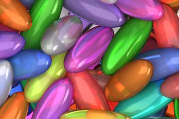 Stack of colorful vitamin