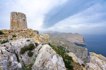 Fototapeta na wymiar Talaia d'Albercutx , in der Nähe von Cap Formentor auf Mallorca, Spanien, Pollenca