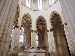 Inside the impressive monastery of Batalha in the Centro region of Portugal