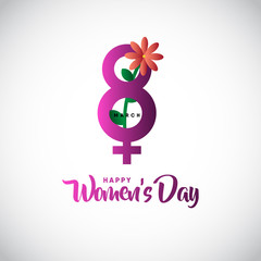 Happy Women's Day Celebration Vector Template Design Illustration