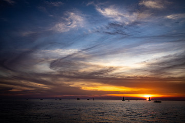 Naklejka na ściany i meble Key West Florida USA America sunset ocean sea