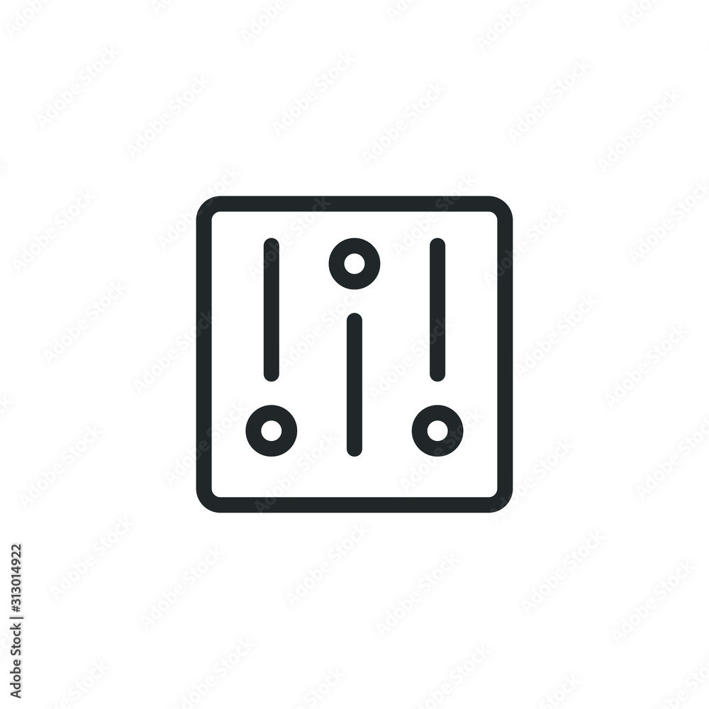 Poster music sound icon template color editable. audio digital equalizer technology symbol vector sign isol