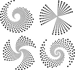  black and white illusive circle op art