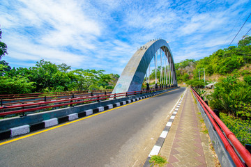 Bajulmati bridge over the river, South Malang, Indonesia