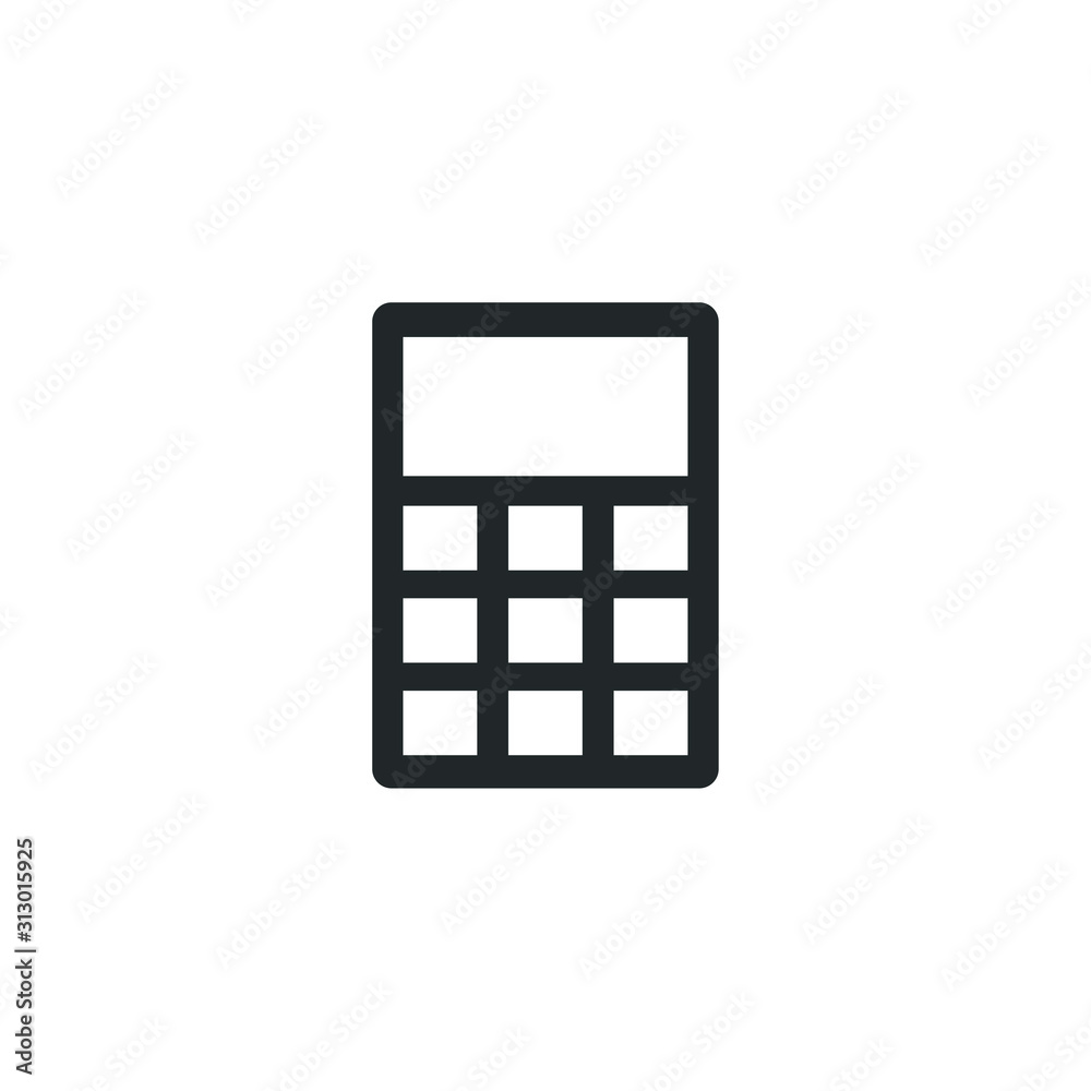 Poster calculator icon template color editable. calculator business symbol vector sign isolated on white ba