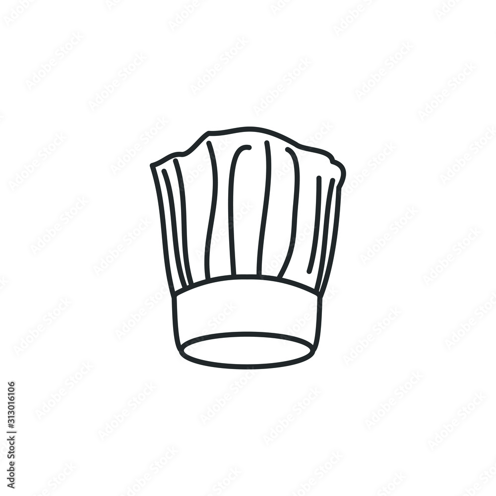 Poster cooking hat icon template color editable. chef hat symbol vector sign isolated on white background i