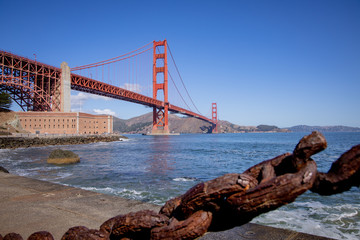 San Francisco Golden Gate Bridge Meer ocean water USA america Amerika