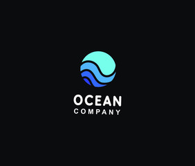 ocean company logo icon vector template design element