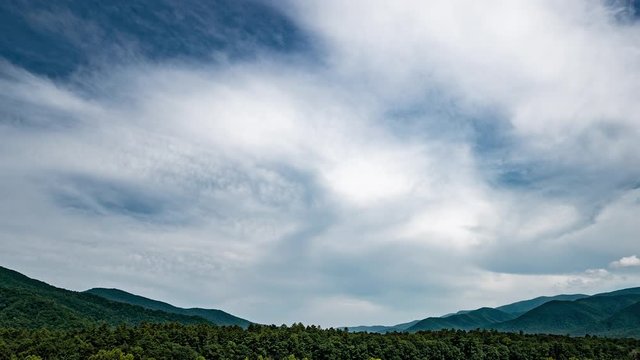 High in the Great Smoky Mountains National Park Timelapse
