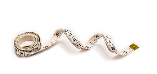 cm flexible measuring tape, isolated