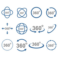 360 degree icon vector design symbol