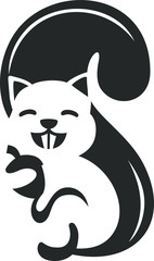 Tail squirrel with the letter S