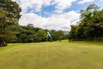 Obraz premium Landscape at the golf course. Tropical zone