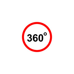 360 degree icon vector design symbol