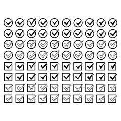 check mark icon set vector design symbol