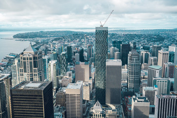 Downtown Seattle Washington at Sunset