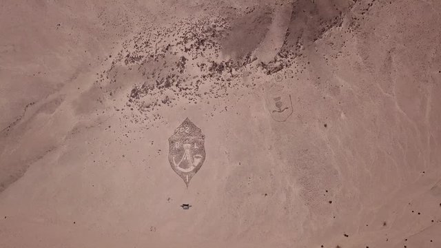 4K aerial drone video of Regimental Badges National Monument, made by soldiers of Second Durban Light Infantry and Transvaal Scottish Regiment during WW1 in German South-West Africa, presently Namibia