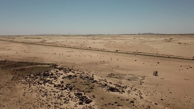 4K aerial drone video of Regimental Badges National Monument, made by soldiers of Second Durban Light Infantry and Transvaal Scottish Regiment during WW1 in German South-West Africa, presently Namibia